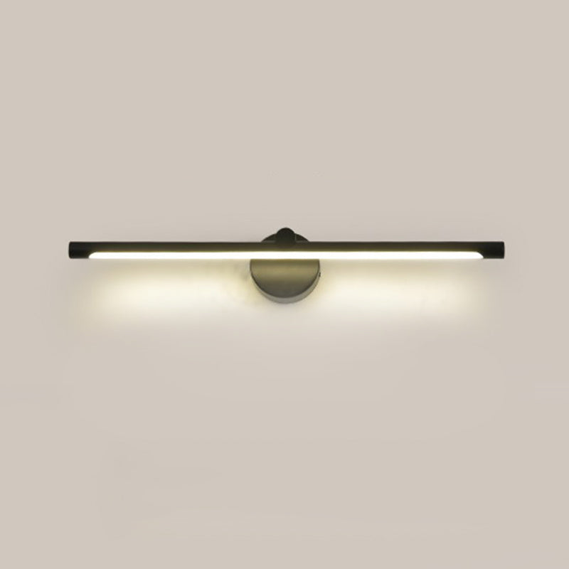 Zwarte acryl Moderne Wand SCONCE 1 Licht lineaire wandgemonteerde verlichting voor badkamer