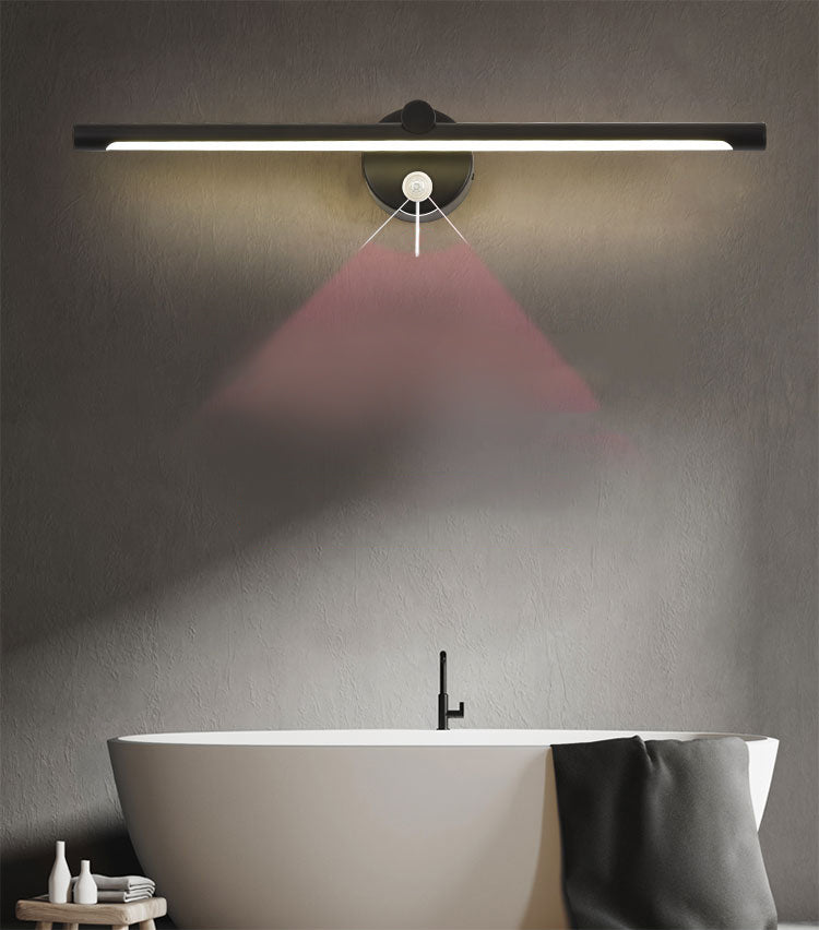 Zwarte acryl Moderne Wand SCONCE 1 Licht lineaire wandgemonteerde verlichting voor badkamer