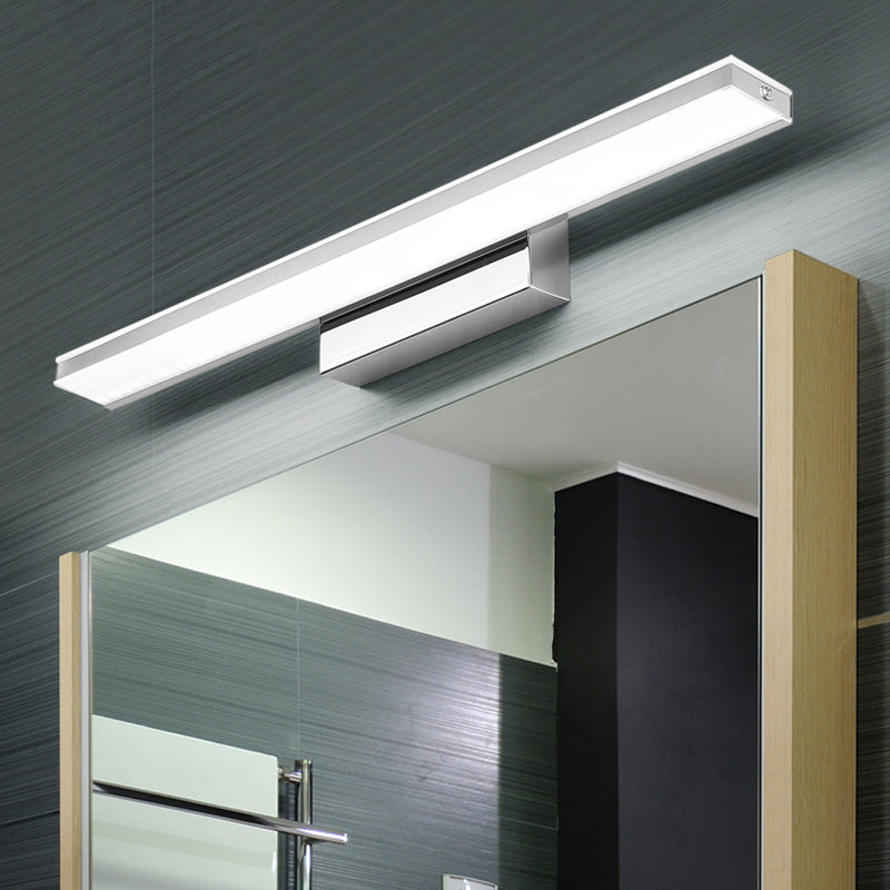 Lampada a parete lineare in acciaio inossidabile Sconce Minimalismo Sconcetto per il bagno