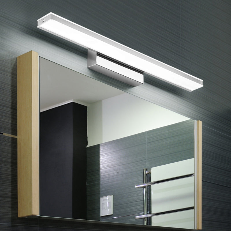 Lampada a parete lineare in acciaio inossidabile Sconce Minimalismo Sconcetto per il bagno