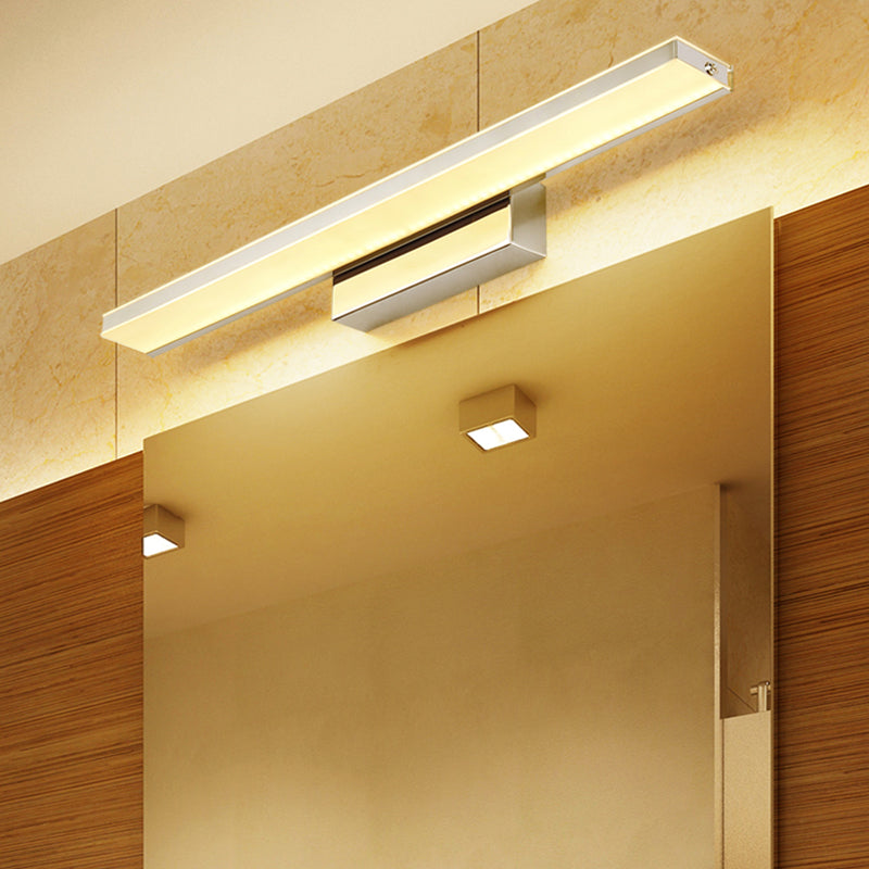 Lampada a parete lineare in acciaio inossidabile Sconce Minimalismo Sconcetto per il bagno