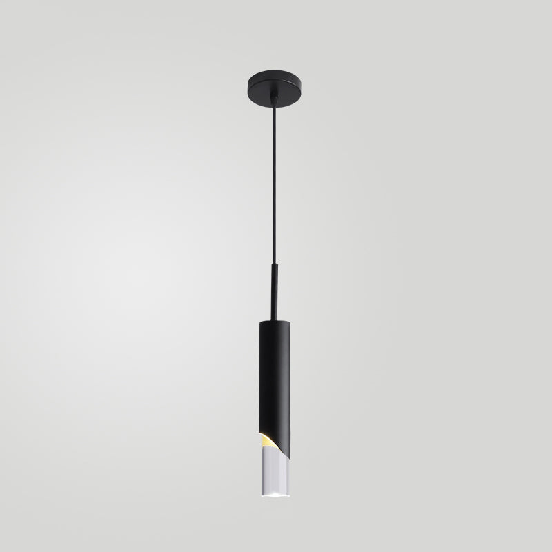 Électroplaque LED PRENDANT LED ALUMINUM Dans un style créatif moderne de style cylindroid en acrylique lampe