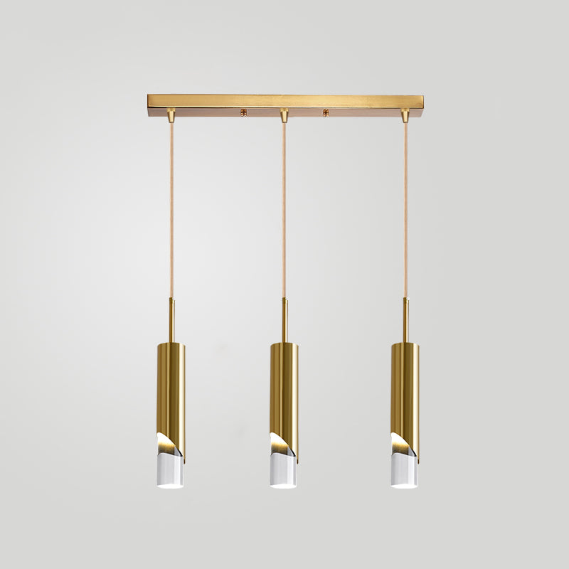 Électroplaque LED PRENDANT LED ALUMINUM Dans un style créatif moderne de style cylindroid en acrylique lampe