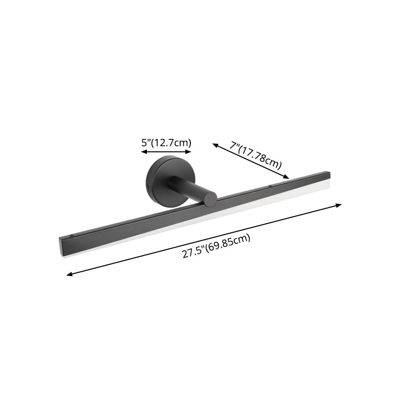 Minimalismo a 1 luce a parete a parete a parete melanza di luce a parete lineare per bagno