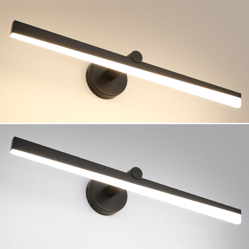 Minimalismo a 1 luce a parete a parete a parete melanza di luce a parete lineare per bagno
