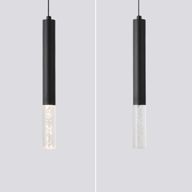 Luce cilindrica a led cilindrica luce nella moderna semplicità in alluminio lampada sospesa con ombra acrilica