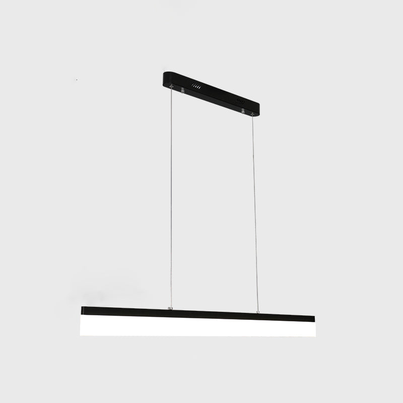 Black Metal suspendu suspension des lampes suspendues linéaires modernes pour le bureau