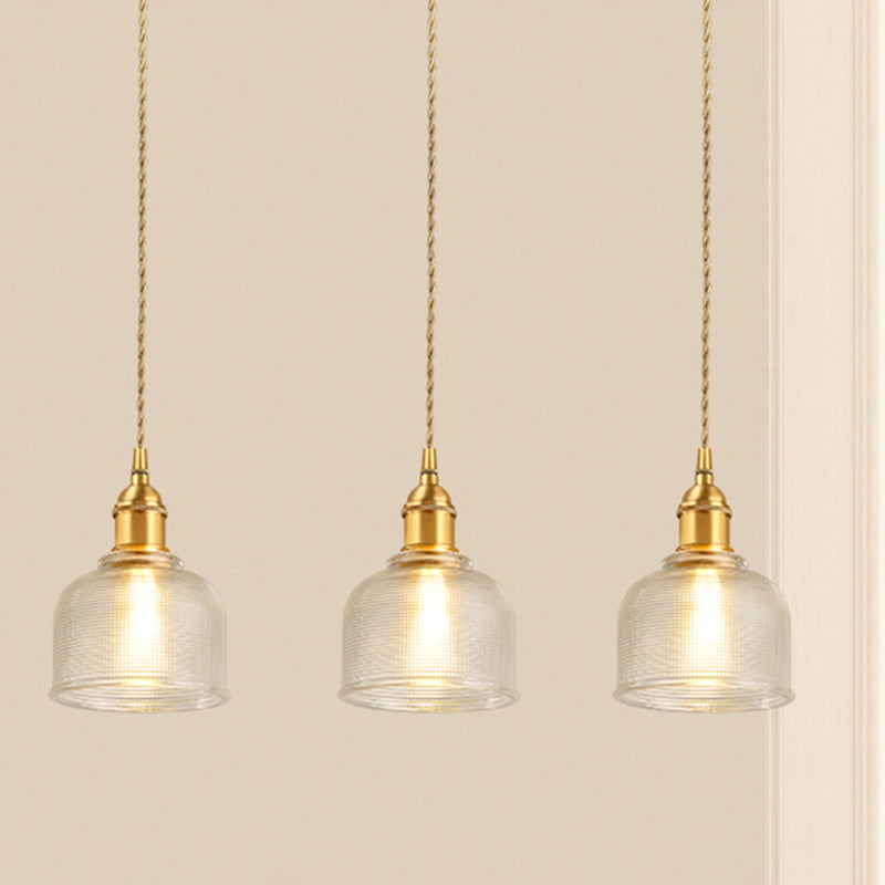 Glass Industrial Pendant Light 1-Light Hanging Ceiling Light for Bedroom