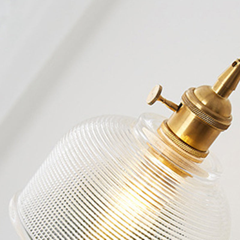 Glass Industrial Pendant Light 1-Light Hanging Ceiling Light for Bedroom