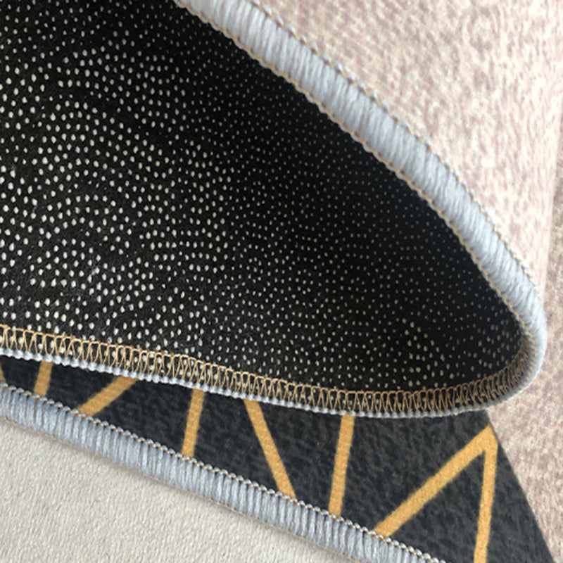 Traditional Tribal Pattern Rug Polyester Indoor Carpet Non-Slip Backing Area Rug for Living Room