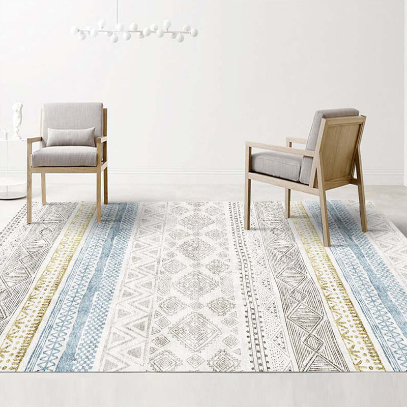 Boho-chic Harlequin Print Tapijt Polyester Binnen tapijt Non-slip achterste tapijt voor woonkamer