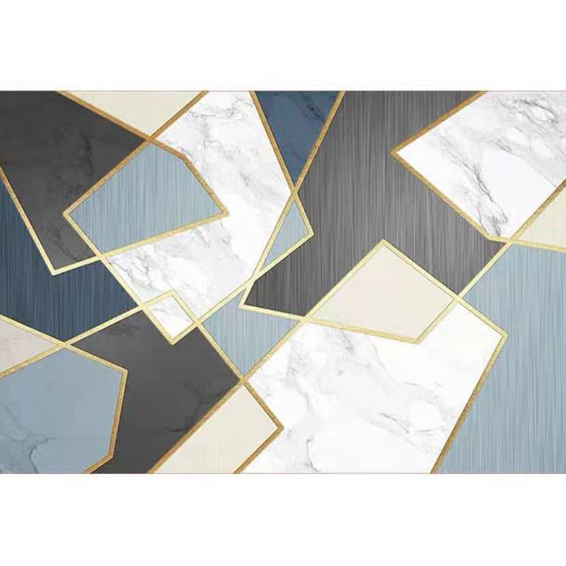 Yellow Modern Rug Polyester Geometric Indoor Rug Non-Split Backing Carpet for Home Decor