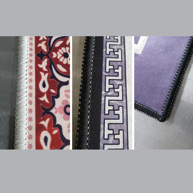 Fancy Living Room Area Rug Geometric Print Rug Polyster Carpet with Non-Slip Backing