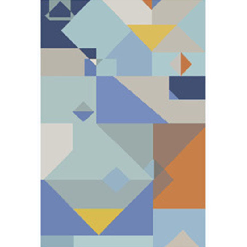 Tan Casual Indoor Carpet Polyester Geometric Area Rug Washable Carpet for Indoor Room