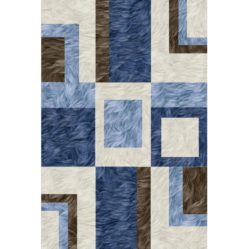 Tan Casual Indoor Carpet Polyester Geometric Area Rug Washable Carpet for Indoor Room