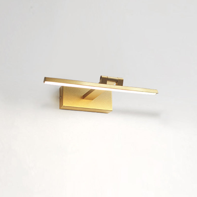 Gold Linear LED Wall Lamp in Modern Concise Style Aluminium Indoor Wall Sconce with Silicone Shade