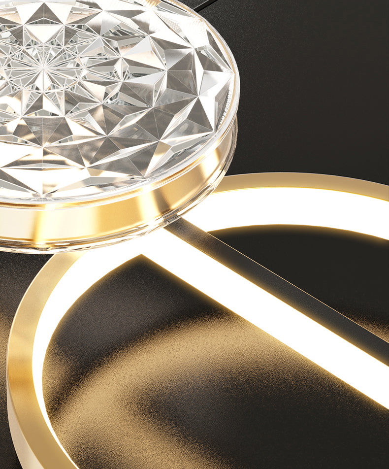 Acrylic Black LED Island Light in Modern Simplicity Aluminium Linear Pendant Light for Dining Room