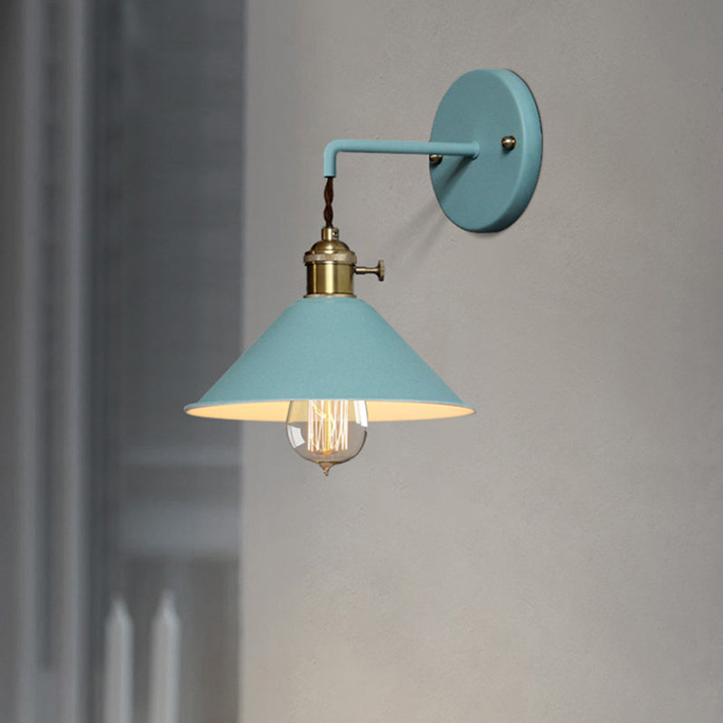 Moderne kreative Kegel Hängende Wandleuchten schmiedeeisere Makkaronwandlampe für Innenräume