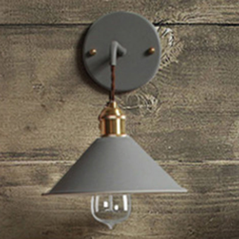 Moderne kreative Kegel Hängende Wandleuchten schmiedeeisere Makkaronwandlampe für Innenräume