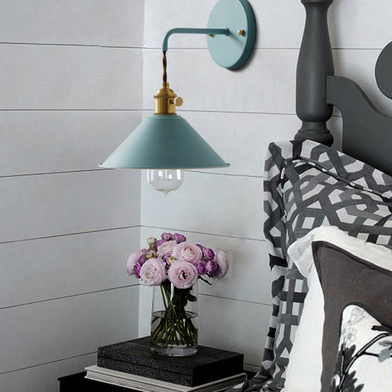 Moderne kreative Kegel Hängende Wandleuchten schmiedeeisere Makkaronwandlampe für Innenräume