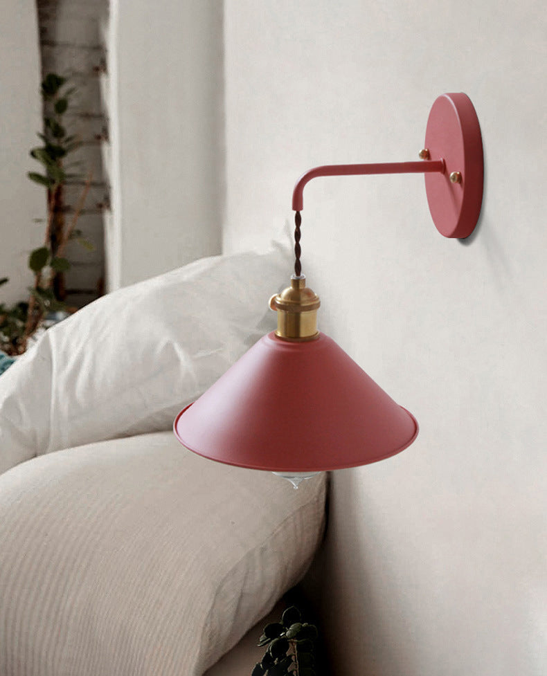 Moderne kreative Kegel Hängende Wandleuchten schmiedeeisere Makkaronwandlampe für Innenräume