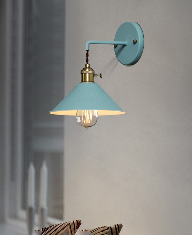 Moderne kreative Kegel Hängende Wandleuchten schmiedeeisere Makkaronwandlampe für Innenräume