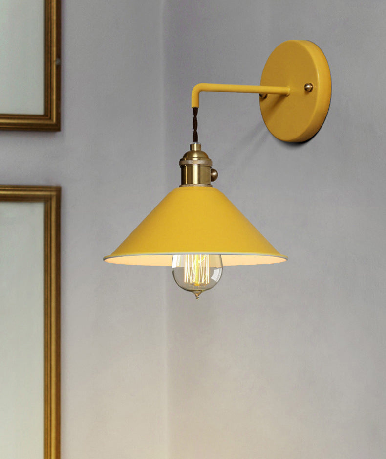 Moderne kreative Kegel Hängende Wandleuchten schmiedeeisere Makkaronwandlampe für Innenräume