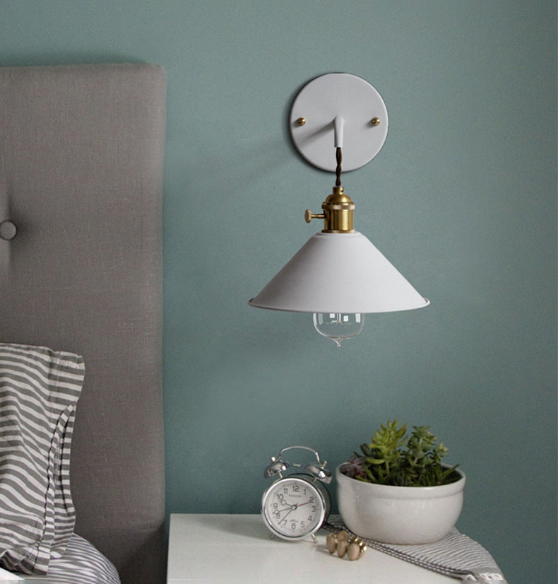 Moderne kreative Kegel Hängende Wandleuchten schmiedeeisere Makkaronwandlampe für Innenräume