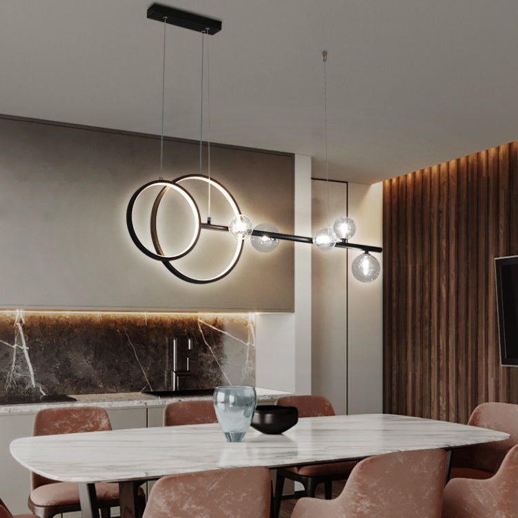 Modern Lighting Chandelier Linear Island Lighting Hanging Island Lights Glass Island Pendants