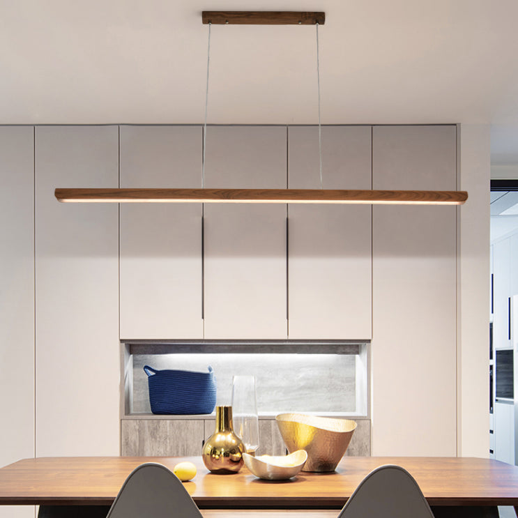 Luci a sospensione da cucina contemporanea illuminazione isola lineare luce appesa in nero