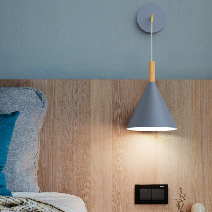 1-Light Modern Nordic Wall Lights Metal Wall Mounted Lamps for Bedroom