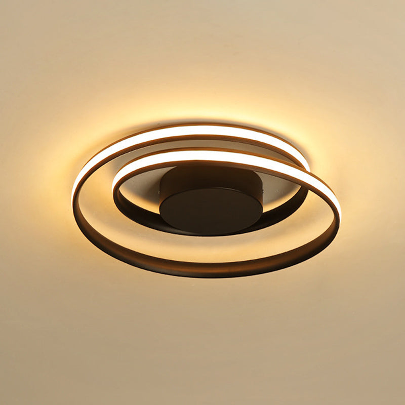 Moderne Minimalistische Indoor LED Plafondlamp Aluminium Lineaire Flush Mount met Silicone Shade