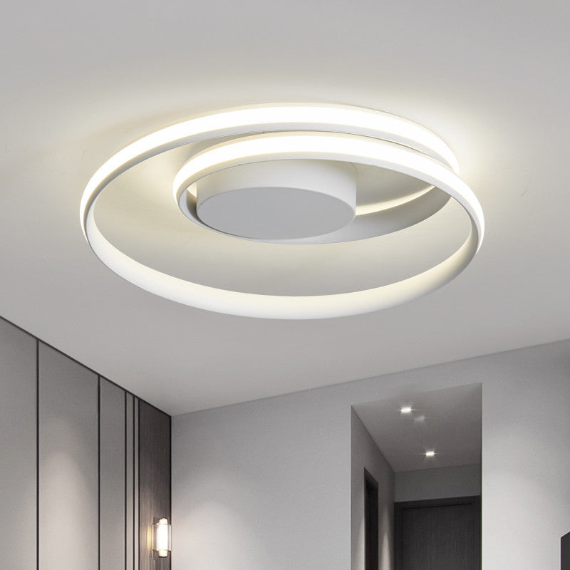 Moderne Minimalistische Indoor LED Plafondlamp Aluminium Lineaire Flush Mount met Silicone Shade