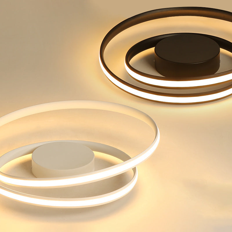 Moderne Minimalistische Indoor LED Plafondlamp Aluminium Lineaire Flush Mount met Silicone Shade