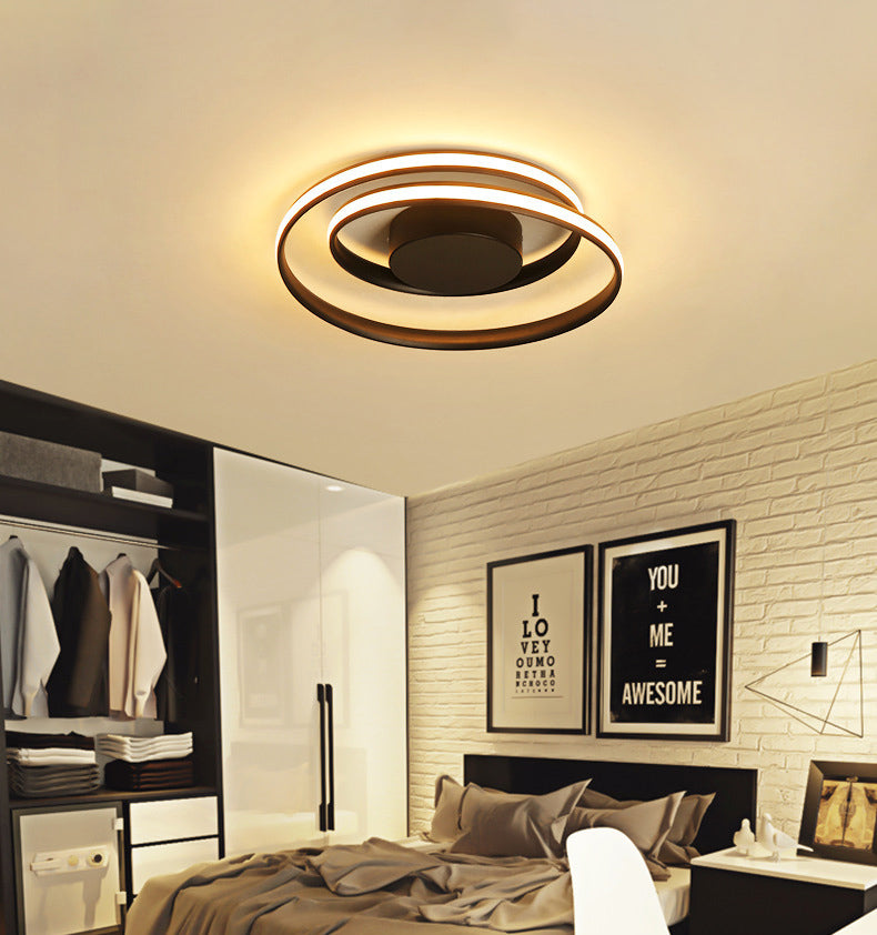 Moderne Minimalistische Indoor LED Plafondlamp Aluminium Lineaire Flush Mount met Silicone Shade