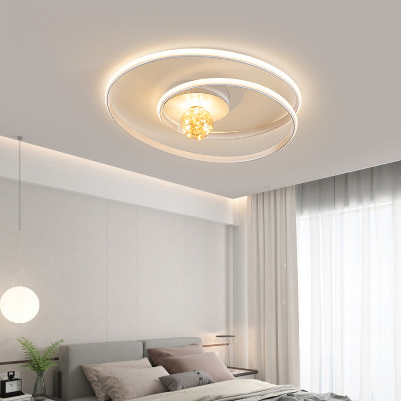 Modern Creative LED Ceiling Light Aluminium Linear Ceiling Fixture with Silica Gel Shade