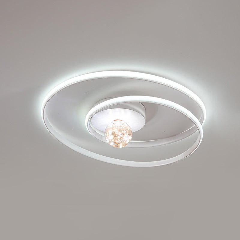 Modern Creative LED Ceiling Light Aluminium Linear Ceiling Fixture with Silica Gel Shade