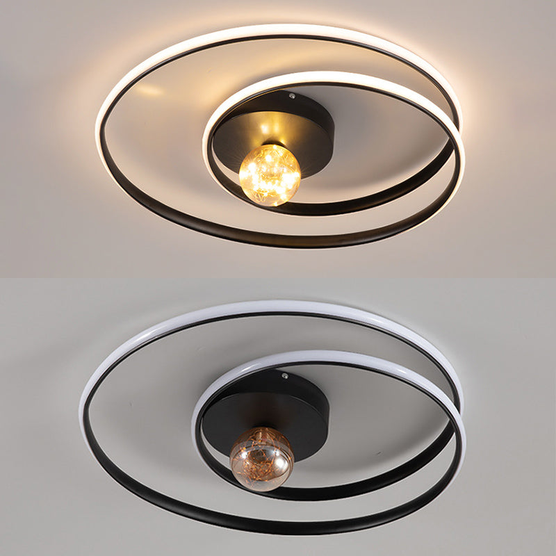 Modern Creative LED Ceiling Light Aluminium Linear Ceiling Fixture with Silica Gel Shade