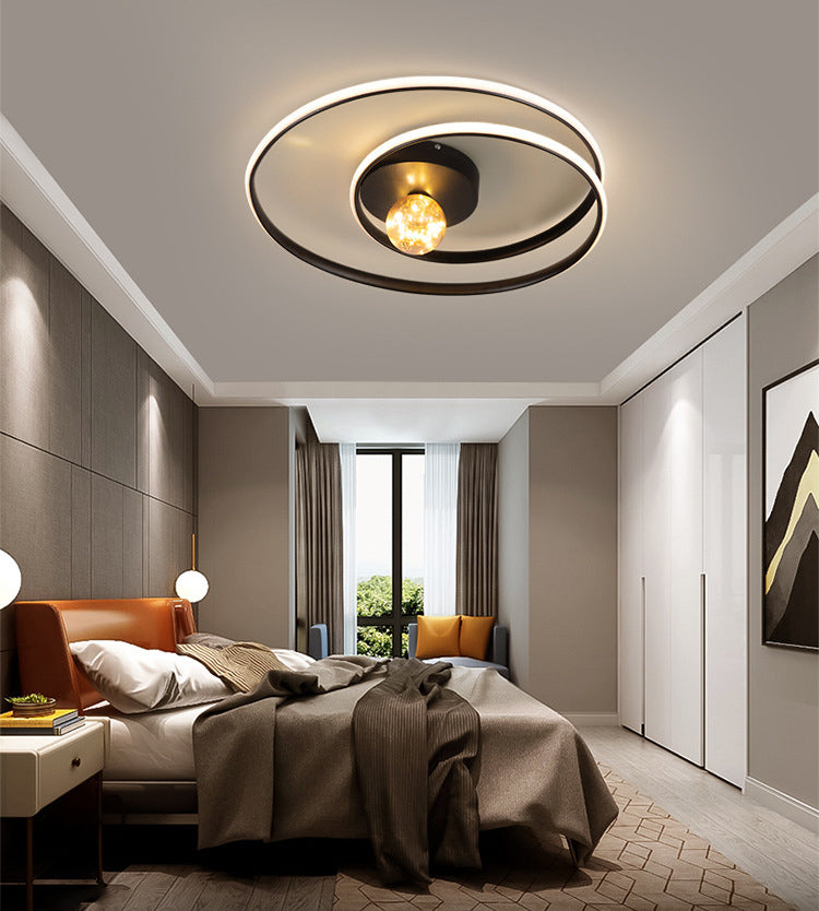 Modern Creative LED Ceiling Light Aluminium Linear Ceiling Fixture with Silica Gel Shade