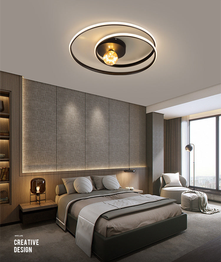 Modern Creative LED Ceiling Light Aluminium Linear Ceiling Fixture with Silica Gel Shade