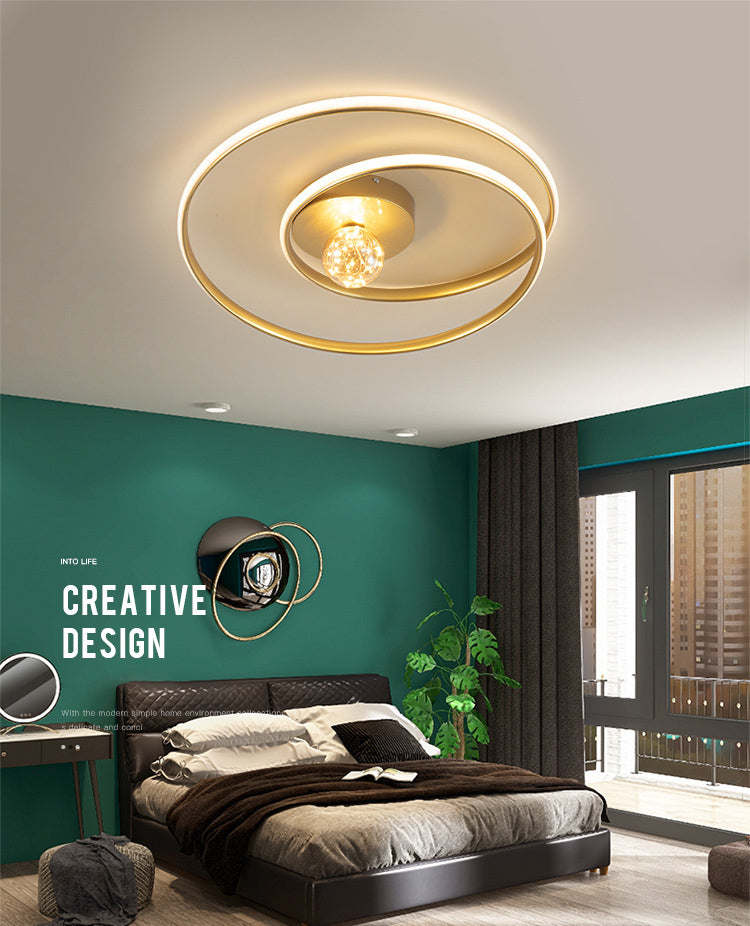 Modern Creative LED Ceiling Light Aluminium Linear Ceiling Fixture with Silica Gel Shade