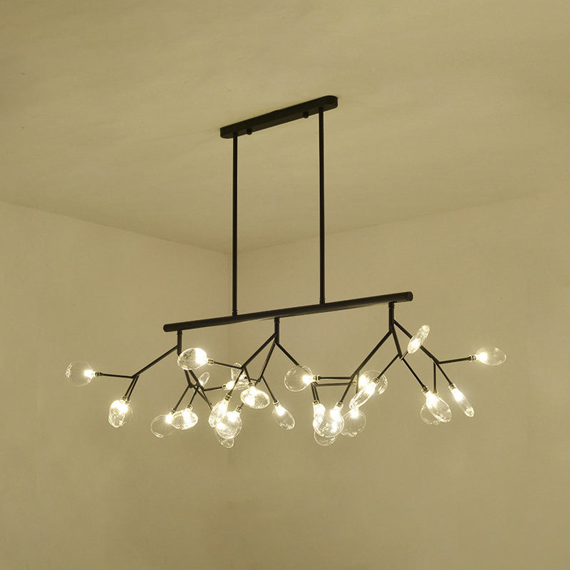 Modern Creative Firefly Island Light Wrought Iron Sputnik Pendant Light with Acrylic Shade