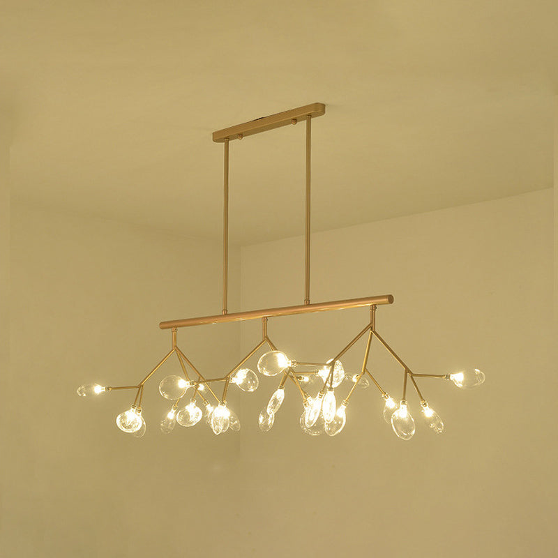 Modern Creative Firefly Island Light Wrought Iron Sputnik Pendant Light with Acrylic Shade