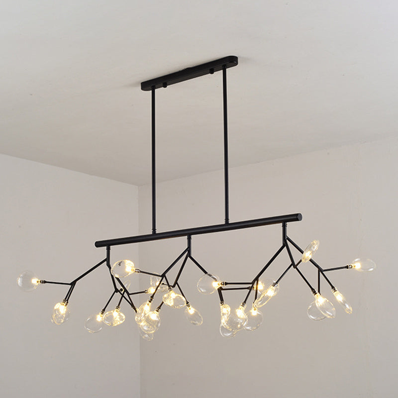 Modern Creative Firefly Island Light Wrought Iron Sputnik Pendant Light with Acrylic Shade