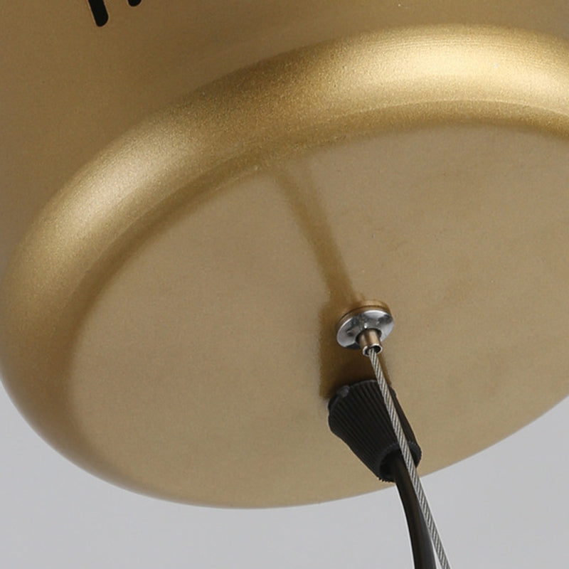 Luz de la isla de Firefly creativa moderna Luz colgante de hierro forjado Sputnik con sombra acrílica