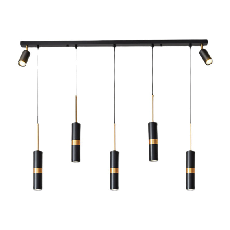 Idee per illuminazione dell'isola a led in metallo moderno lampada lampadario lineare per sala da pranzo