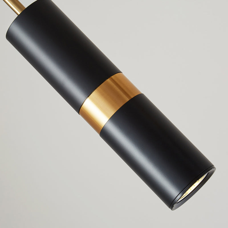 Idee per illuminazione dell'isola a led in metallo moderno lampada lampadario lineare per sala da pranzo