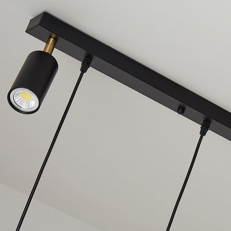 Idee per illuminazione dell'isola a led in metallo moderno lampada lampadario lineare per sala da pranzo