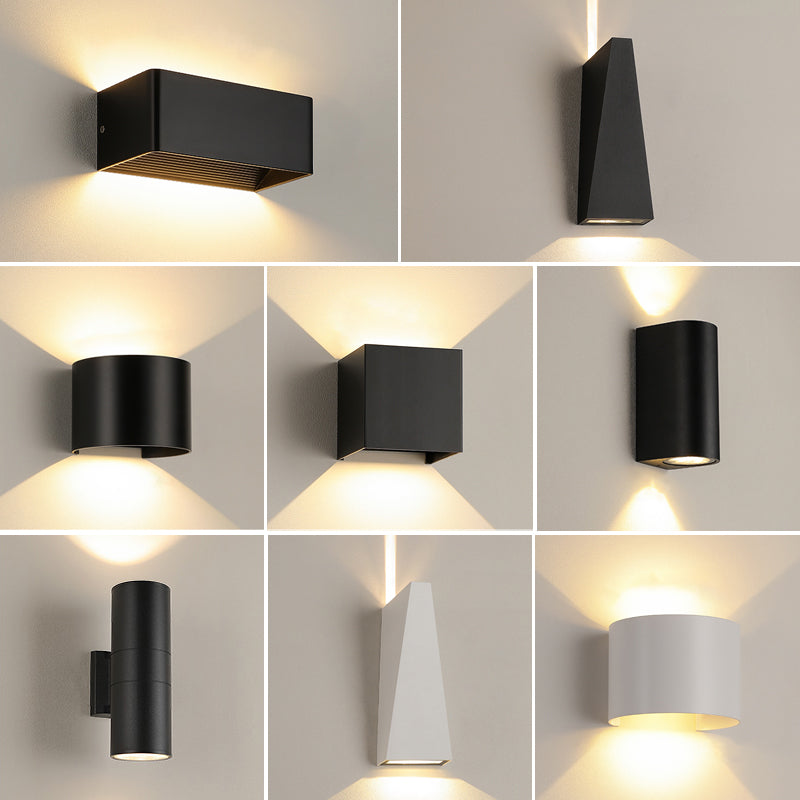 Lámina de montaje de pared de aluminio de pared de estilo geométrico de estilo geométrico en blanco y negro en blanco y negro