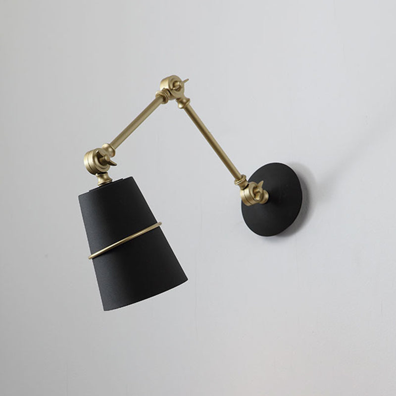 Verstellbare 1-Licht-Kegel Wandleuchten Moderner Aluminium-Wandbeleuchtungsideen in Schwarz und Weiß